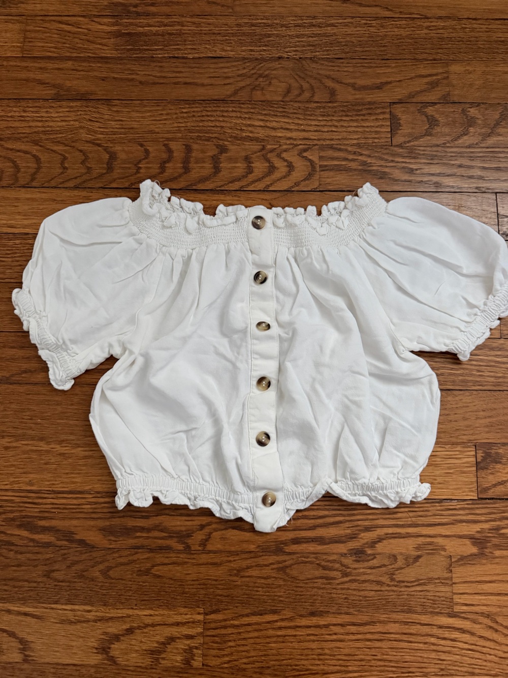 H&M Cropped Ruffle Top